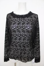 画像1: axes femme / ラウンドネックレースインナー F 黒 Y-26-07-21-056-AX-TO-SZ-ZY (1)