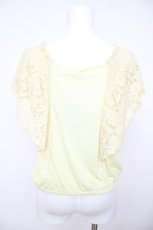 画像2: axes femme / レース使いクロプトトップス M Yグリーン Y-26-07-21-065-AX-TO-SZ-ZY (2)