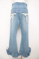 画像2: axes femme / フリルハイウエストデニムパンツ L ブリーチ Y-26-07-21-075-AX-PA-SZ-ZY (2)