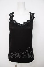 画像1: axes femme / ラメカットレースタンクトップ F 黒 Y-26-07-21-009-AX-TO-SZ-ZY (1)
