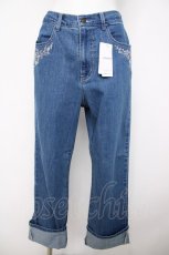 画像1: axes femme / 花×小鳥刺繍ストレートデニム L ウォッシュ Y-26-07-21-077-AX-PA-SZ-ZY (1)