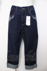 画像1: axes femme / 花×小鳥刺繍ストレートデニム L インディゴ Y-26-07-21-078-AX-PA-SZ-ZY (1)
