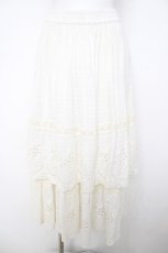画像1: axes femme NOSTALGIE / レースティアードスカート M キナリ Y-26-07-21-081-AX-SK-SZ-ZY (1)