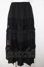 画像1: axes femme NOSTALGIE / コットンティアードスカート M 黒 Y-26-07-21-082-AX-SK-SZ-ZY (1)