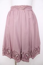 画像1: axes femme POETIQUE / 蝶柄透かし刺繍スカート M アワピンク Y-26-07-21-085-AX-SK-SZ-ZY (1)