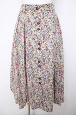 画像1: axes femme / フラワー前開きスカート M キナリ Y-26-07-21-088-AX-SK-SZ-ZY (1)