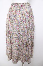 画像2: axes femme / フラワー前開きスカート M キナリ Y-26-07-21-088-AX-SK-SZ-ZY (2)
