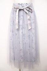 画像1: axes femme / フラワープリーツチュールスカート M ラベンダー Y-26-07-21-089-AX-SK-SZ-ZY (1)