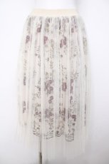 画像1: axes femme / 刺繍チュールレイヤードスカート M コイピンク Y-26-07-21-092-AX-SK-SZ-ZY (1)