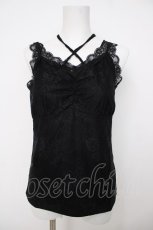画像1: axes femme / 3WAY総レースタンクトップ F 黒 Y-26-07-21-011-AX-TO-SZ-ZY (1)