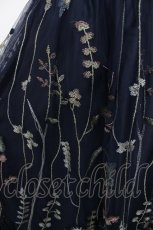 画像3: axes femme / ボタニカル刺繍スカート M 紺 Y-26-07-21-095-AX-SK-SZ-ZY (3)