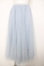 画像1: axes femme / ロングチュールスカート M サックス Y-26-07-21-099-AX-SK-SZ-ZY (1)