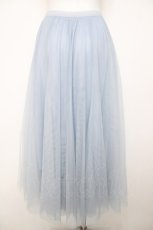 画像2: axes femme / ロングチュールスカート M サックス Y-26-07-21-099-AX-SK-SZ-ZY (2)
