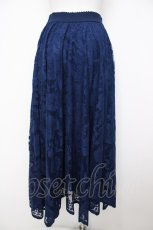 画像2: axes femme / レースサーキュラースカート M 紺 Y-26-07-21-103-AX-SK-SZ-ZY (2)