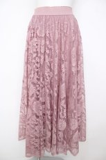 画像1: axes femme / レースサーキュラースカート M ピンク Y-26-07-21-104-AX-SK-SZ-ZY (1)