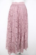 画像2: axes femme / レースサーキュラースカート M ピンク Y-26-07-21-104-AX-SK-SZ-ZY (2)