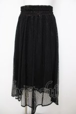 画像1: axes femme / チュール×レースイレヘムスカート M 黒 Y-26-07-21-107-AX-SK-SZ-ZY (1)