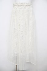 画像1: axes femme / チュール×レースイレヘムスカート M 生成り Y-26-07-21-108-AX-SK-SZ-ZY (1)