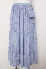画像1: axes femme / すみれ×すずらん柄スカート M パープル Y-26-07-21-112-AX-SK-SZ-ZY (1)