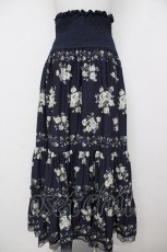 画像2: axes femme / 花柄2wayロングスカート M 紺 Y-26-07-21-115-AX-SK-SZ-ZY (2)