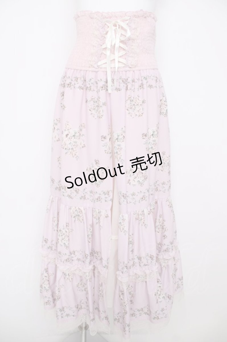 画像1: axes femme / 花柄2wayロングスカート M ピンク Y-26-07-21-117-AX-SK-SZ-ZY (1)