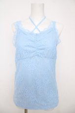 画像1: axes femme / 3WAY総レースタンクトップ F サックス Y-26-07-21-002-AX-TO-SZ-ZY (1)