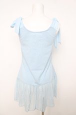 画像2: axes femme / 肩リボンロングインナー F サックス Y-26-07-21-021-AX-TO-SZ-ZY (2)