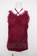 画像1: axes femme / 3WAY総レースタンクトップ F ワイン Y-26-07-21-003-AX-TO-SZ-ZY (1)
