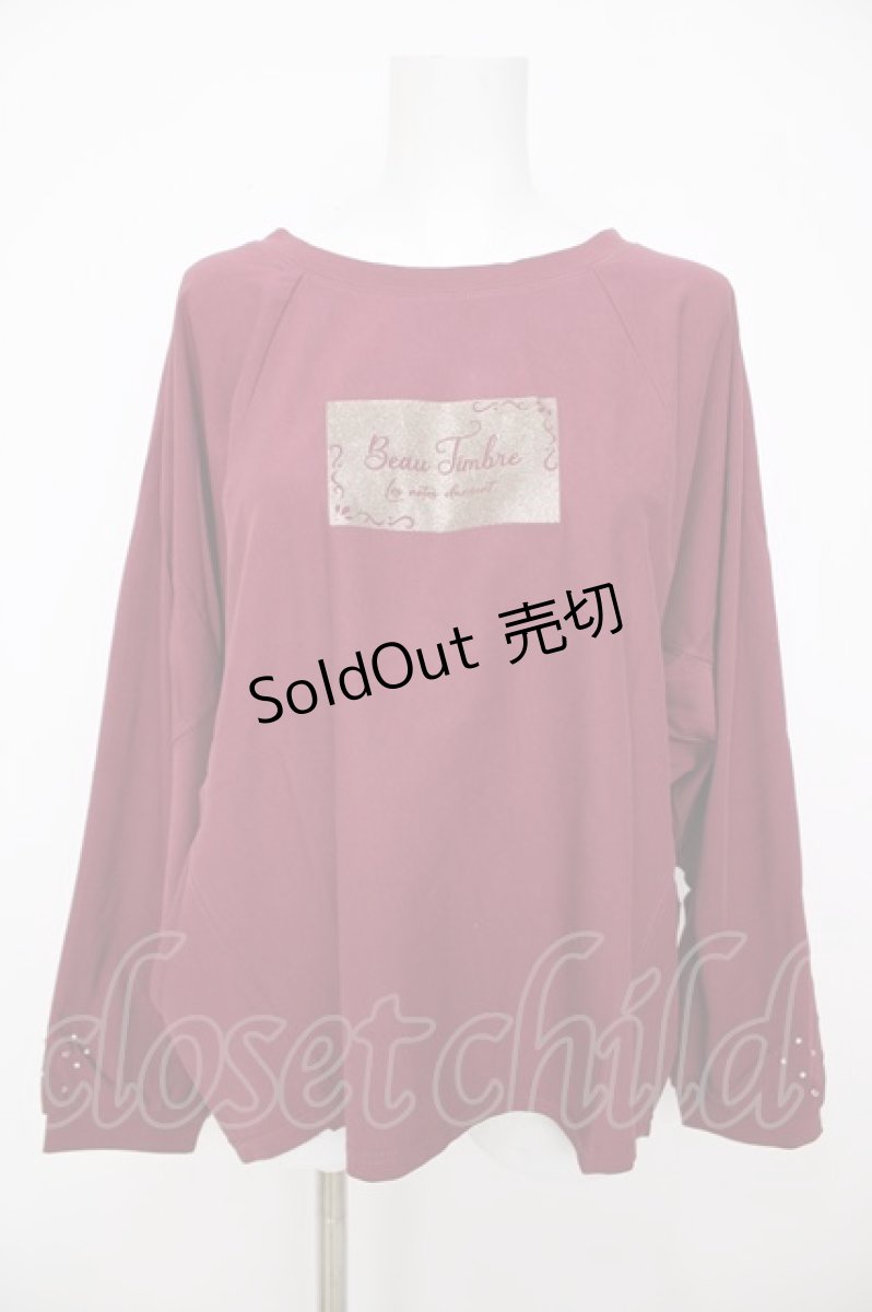 画像1: axes femme / アソートロゴドルマンTシャツ F ワイン Y-26-07-21-025-AX-TS-SZ-ZS (1)
