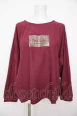 画像1: axes femme / アソートロゴドルマンTシャツ F ワイン Y-26-07-21-025-AX-TS-SZ-ZY (1)