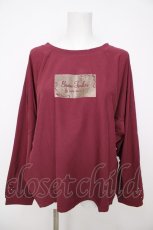 画像2: axes femme / アソートロゴドルマンTシャツ F ワイン Y-26-07-21-025-AX-TS-SZ-ZY (2)