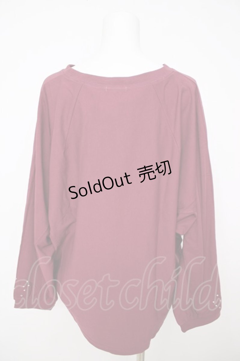 画像3: axes femme / アソートロゴドルマンTシャツ F ワイン Y-26-07-21-025-AX-TS-SZ-ZS (3)