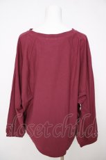 画像3: axes femme / アソートロゴドルマンTシャツ F ワイン Y-26-07-21-025-AX-TS-SZ-ZY (3)