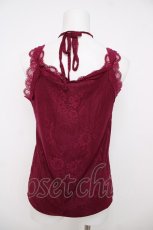 画像2: axes femme / 3WAY総レースタンクトップ F ワイン Y-26-07-21-003-AX-TO-SZ-ZY (2)