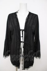 画像1: axes femme NOSTALGIE / フレアー袖カーディガン F 黒 Y-26-07-21-029-AX-TO-SZ-ZY (1)