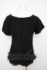 画像2: axes femme / 起毛レースBL風トップス M 黒 Y-26-07-21-033-AX-TO-SZ-ZY (2)