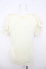 画像2: axes femme / 袖リボン蝶レース付プルオーバー M イエロー Y-26-07-21-034-AX-TO-SZ-ZY (2)