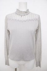 画像1: axes femme / /ビスチェ風レーシープルオーバー M グレー Y-26-07-21-038-AX-TO-SZ-ZY (1)