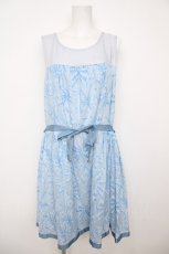 画像1: Jane Marple / リボンレースノースリーブワンピース M サックス Y-26-07-23-052-JM-OP-SZ-ZY (1)