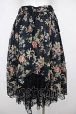 画像2: axes femme / バックシャン花柄スカート M 黒 Y-26-07-23-066-AX-SK-SZ-ZY (2)