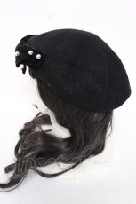 画像2: m petit by misako / AMリボンBベレー 57.5cm 中黒 Y-26-07-23-018-LO-AC-SZ-ZY (2)