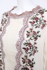 画像3: axes femme / ミュルーズ染織美術館コラボ/刺繍入りフレア袖ブラウス M 生成り Y-26-07-24-040-AX-BL-SZ-ZY (3)