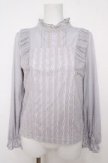 画像1: axes femme / 総レースプルオーバー M グレー Y-26-07-24-041-AX-TO-SZ-ZY (1)