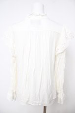 画像2: axes femme NOSTALGIE / コットンレースブラウス M 白 Y-26-07-24-047-AX-BL-SZ-ZY (2)