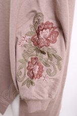画像3: axes femme / 袖花刺繍パーカープルオーバー M 茶 Y-26-07-24-050-AX-TO-SZ-ZY (3)