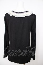 画像2: axes femme / シフォン切替カットソー  黒 Y-26-07-24-058-AX-TO-SZ-ZY (2)