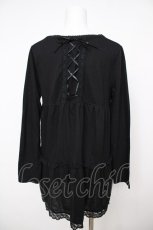 画像2: axes femme / レースアップカーディガン  黒 Y-26-07-24-066-AX-TO-SZ-ZY (2)