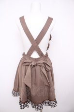 画像2: Amavel / 刺繍入りくま耳付エプロンドレスジャンスカ F ブラウン Y-26-07-24-085-CA-OP-SZ-ZY (2)
