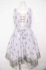 画像1: axes femme / Mulhouse Collection フラワーパネル柄イレヘムワンピース M ラベンダー Y-26-07-24-088-AX-OP-SZ-ZY (1)