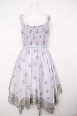 画像2: axes femme / Mulhouse Collection フラワーパネル柄イレヘムワンピース M ラベンダー Y-26-07-24-088-AX-OP-SZ-ZY (2)